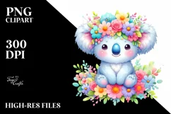 Vibrant Cartoon-Style Watercolor Flower Product Image 3