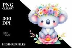 Vibrant Cartoon-Style Watercolor Flower Product Image 1