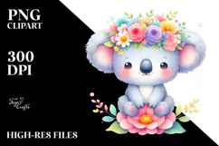 Vibrant Cartoon-Style Watercolor Flower Product Image 2