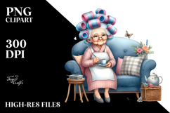Watercolor Character Tea Cup Sofa Hair Curlers Product Image 2