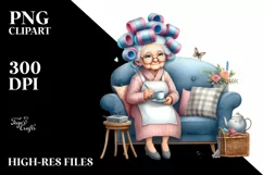 Watercolor Character Tea Cup Sofa Hair Curlers Product Image 1