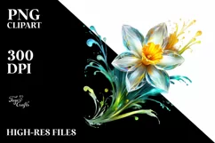 Shiny Daffodil Made of Glass Material | Sublimation | Product Image 3
