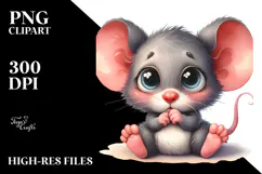 Confused Baby Mouse PNG Product Image 2