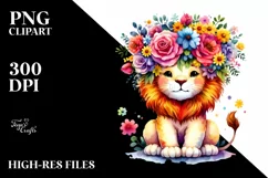 Vibrant Cartoon-Style Watercolor Flower Product Image 3