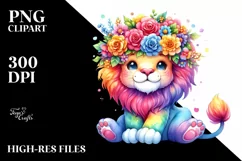 Vibrant Cartoon-Style Watercolor Flower Product Image 3