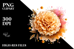 Marigold Watercolor Splash PNG Product Image 2