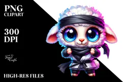 Vibrant Crazy Eyes Baby Lamb PNG Product Image 2