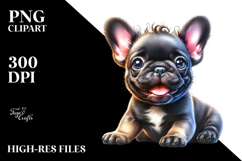 baby French Bulldog with Party Hat, High-Res PNG Product Image 2