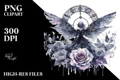 Washed Gothic Fairy Sublimation Clipart Product Image 1