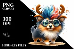 cute Watercolor Monkey made of Flowers Product Image 3