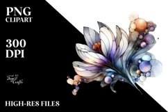 Stained Crocus Watercolor Clipart Product Image 3