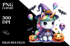 Cute Baby Unicorn Halloween Clipart Product Image 2