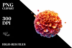 Glossy Marigold Made of Glass Material | Sublimation | Product Image 1