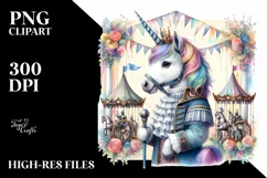 colorful Baby Unicorn with Medieval Festival Product Image 3