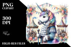 colorful Baby Unicorn with Medieval Festival Product Image 2