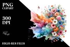 Colorful Flower Painting PNG Product Image 2