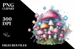 Detailed Pastel Magic Mushroom PNG Product Image 1