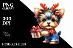 Vibrant Yorkshire Terrier Portrait PNG Product Image 3