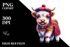 Colorful Baby Cow with Hambo Dancer&#039;s Attire PNG Product Image 1