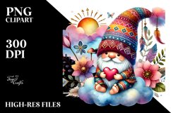 Boho Gnome on Cloud PNG Product Image 2