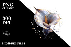 Glossy Calla Lily, Watercolor PNG Product Image 2