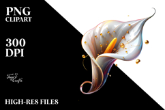 Glossy Calla Lily, Watercolor PNG Product Image 2
