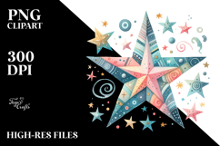 Simple Whimsical Star PNG Product Image 2