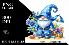 Beachwear Gnome Watercolor | Sublimation | Clipart Product Image 1