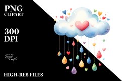 Simple Cloud with Blood and Hearts PNG Product Image 2