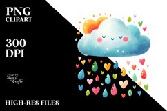 Simple Cloud with Blood and Hearts PNG Product Image 2