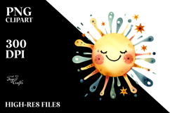 Whimsical Smiling Sun PNG Product Image 2