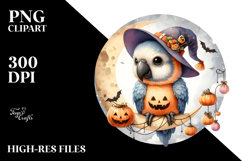 Cute Macaw Standing on Moon PNG Product Image 2