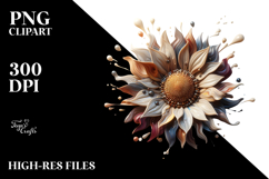 Glossy Sunflower Flower PNG Product Image 2