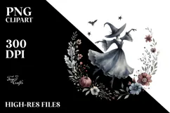 Vintage Dancing Witch Fairy PNG Product Image 2