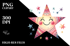 Simple Smiling Star PNG Product Image 2