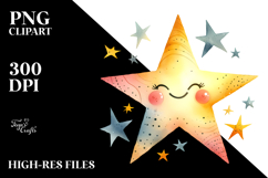 Simple Smiling Star PNG Product Image 2