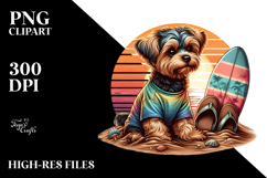 Yorkipoo at Sunset | Sublimation | Clipart Product Image 2