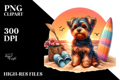 Yorkipoo at Sunset | Sublimation | Clipart Product Image 2