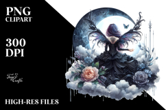 Gothic Fairy on Cloud PNG Product Image 2