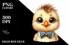 Proud Dressed Baby Chick Portrait | Sublimation | Clipart Product Image 3