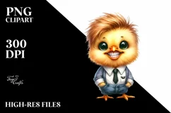 Proud Dressed Baby Chick Portrait | Sublimation | Clipart Product Image 1
