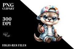 Cute Baby Otter PNG Product Image 2