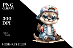 Cute Baby Otter PNG Product Image 2