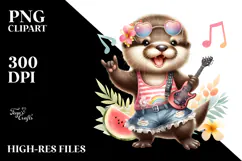 Cute Baby Otter PNG Product Image 2