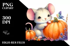 Vibrant Cute Baby Mouse | Sublimation | Clipart Product Image 1