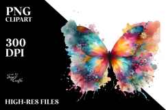Colorful Butterfly Painting PNG Product Image 2