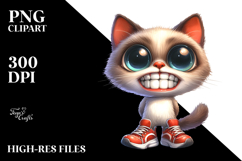 Watercolor Cat Standing with Sports Shoes Product Image 2