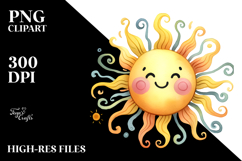 Simple Smiling Sun PNG Product Image 2
