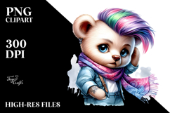 Funny Posing Bear PNG Product Image 2
