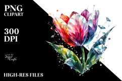 Abstract Diamond-Like Tulip PNG Product Image 2